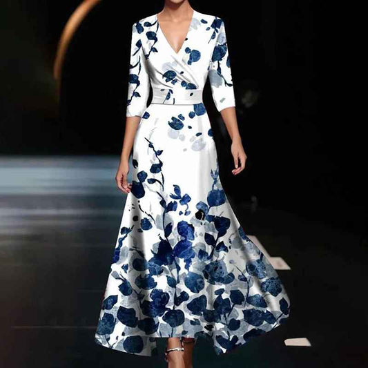 Zoe - Robe Maxi Élégante à Fleurs pour Invité de Mariage