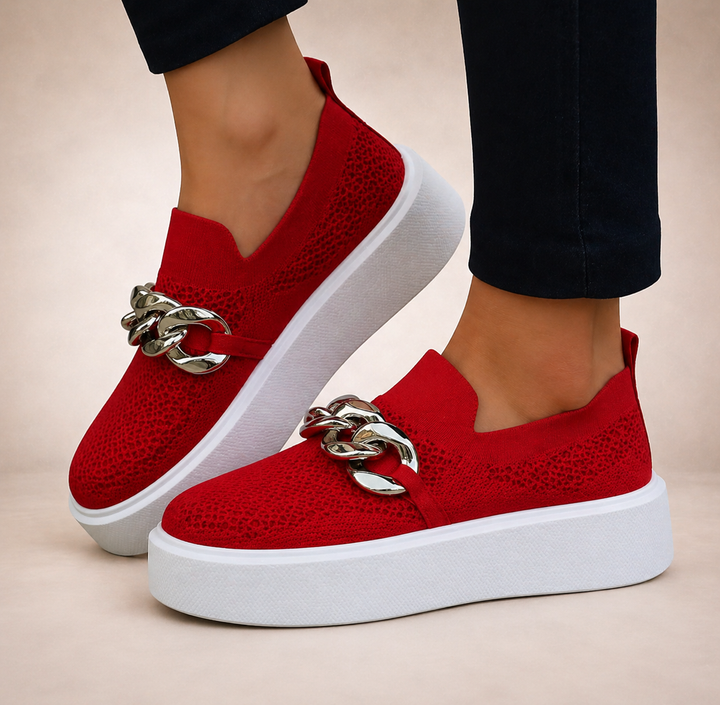 Scarlett - Mocassins avec Détail de Chaîne Métallique