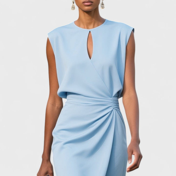 Zalie – Robe Midi Élégante avec Détails Raffinés