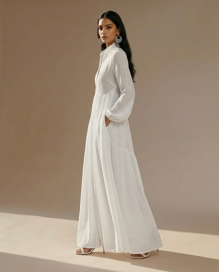 Becky – Robe Maxi en Lin Tendance