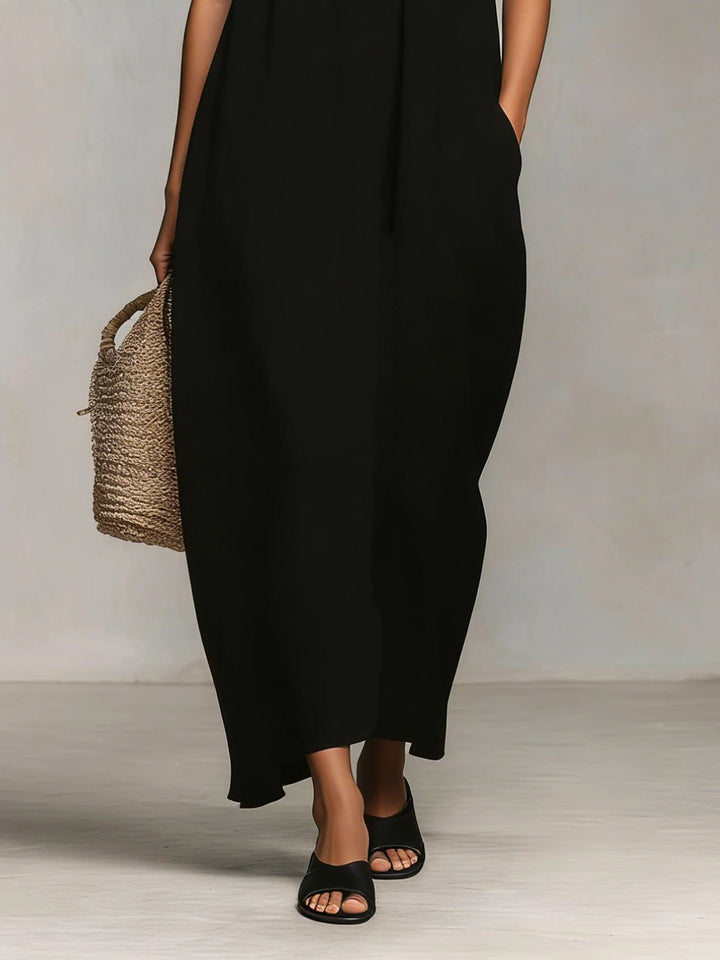 Mirelle - Robe Maxi avec Blocs de Couleurs et Bretelles Fines