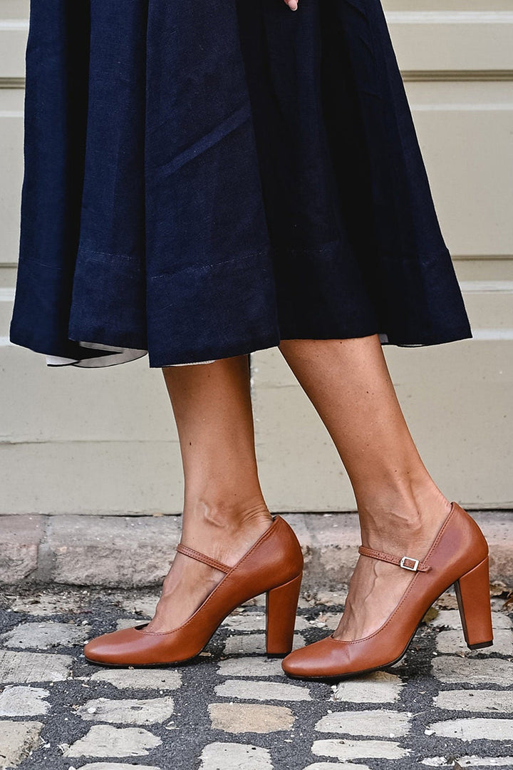 Elizabeth | Sandales à Talons Bas Confortables pour Usage Quotidien