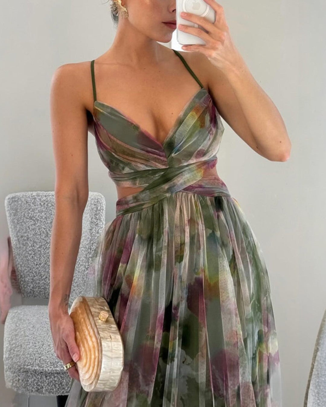 Merida - Robe Maxi en Chiffon Floral