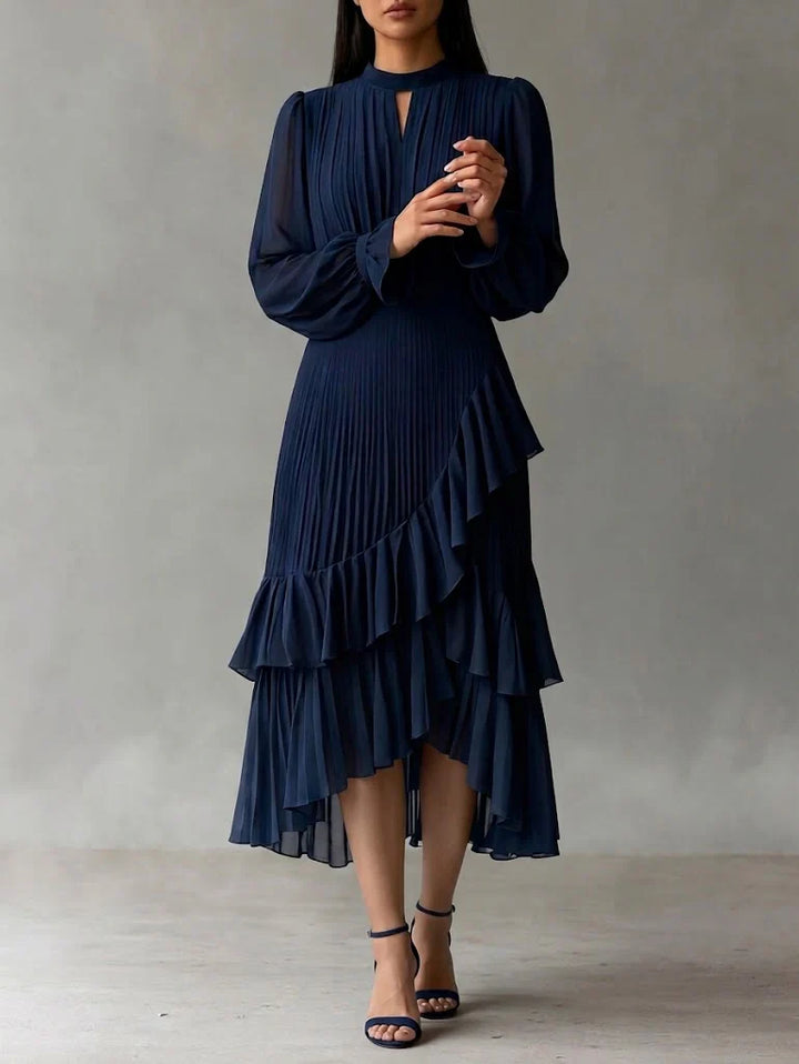 Anna – Robe Midi Plissée