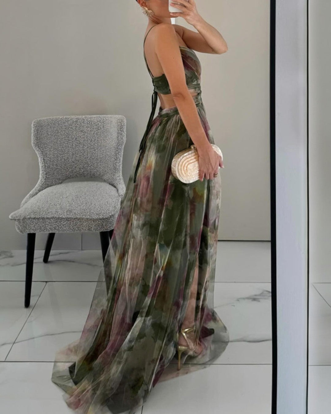 Merida - Robe Maxi en Chiffon Floral