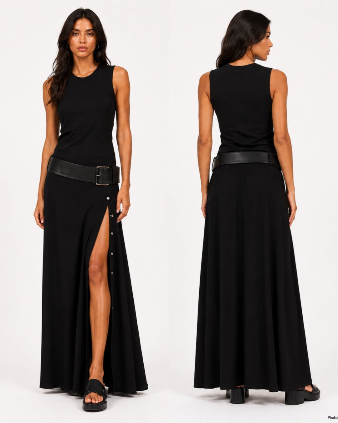 Alessia - Robe Maxi en Viscose Extensible