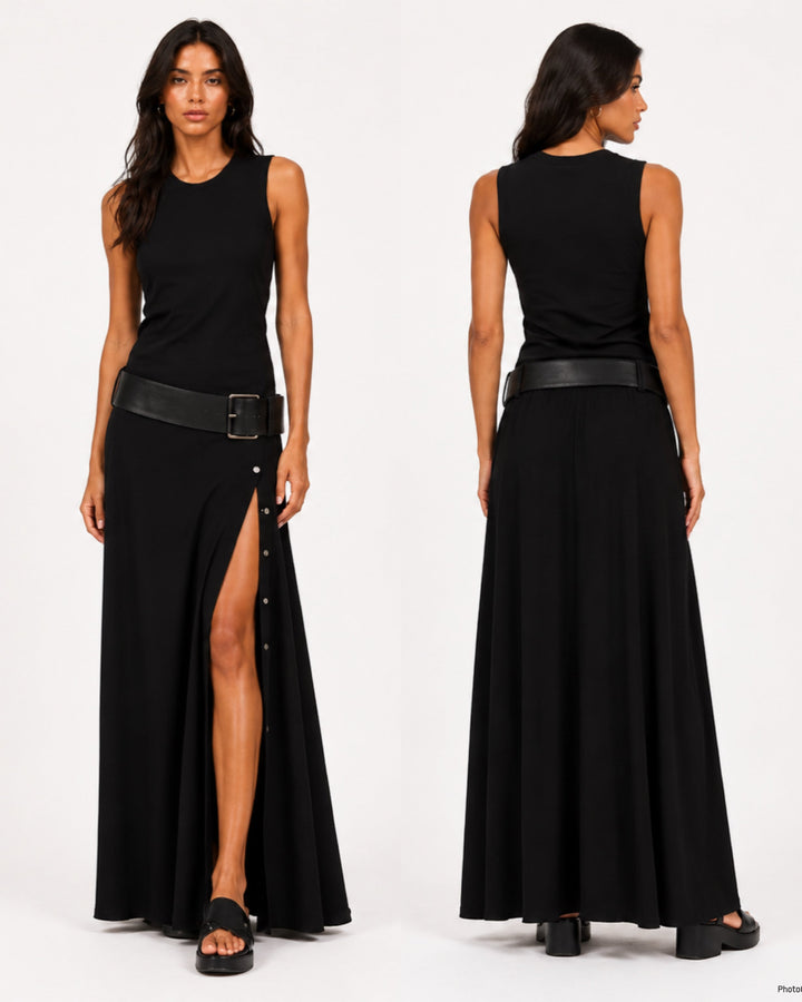 Alessia - Robe Maxi en Viscose Extensible