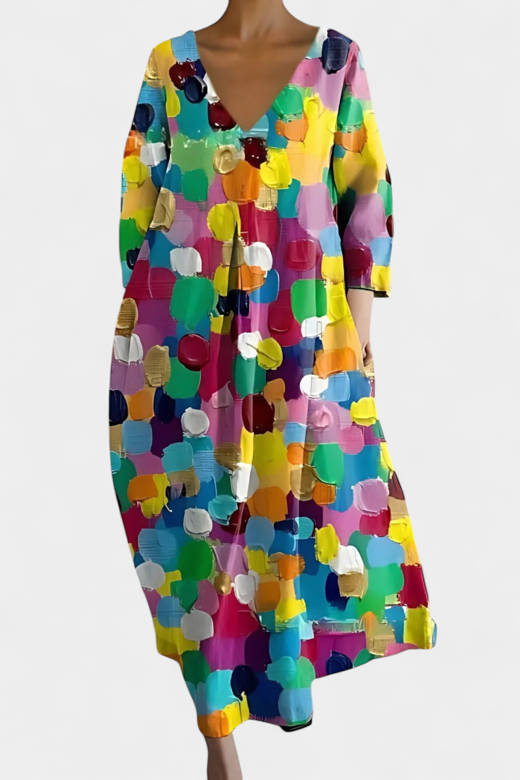 Isalinde | Robe V-neck Confortable