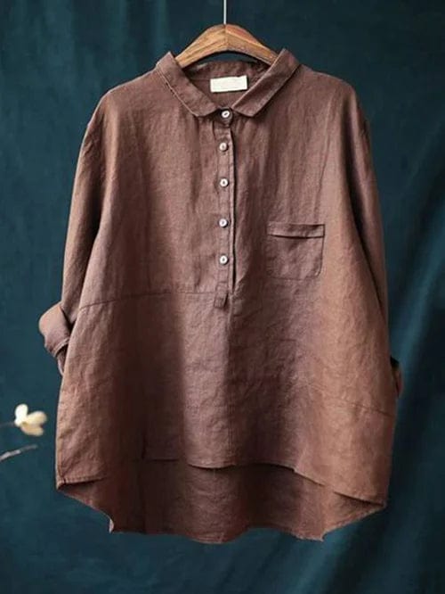 Emma - Blouse d'été en lin élégante
