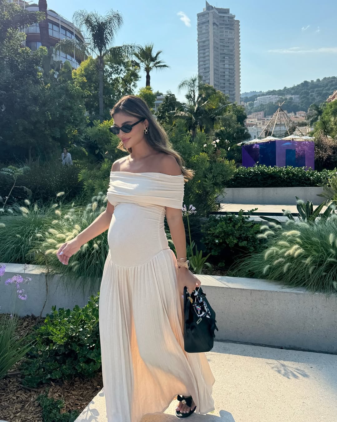 Therese – Robe Maxi Maternité Plissée