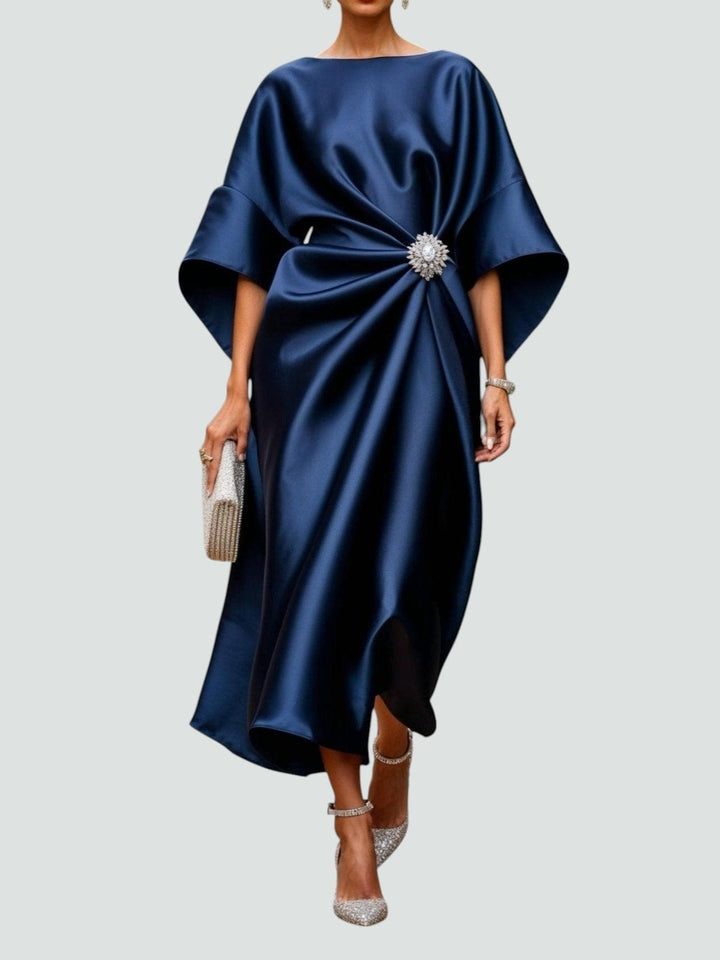 Tricia – Robe Maxi en Satin Élégante