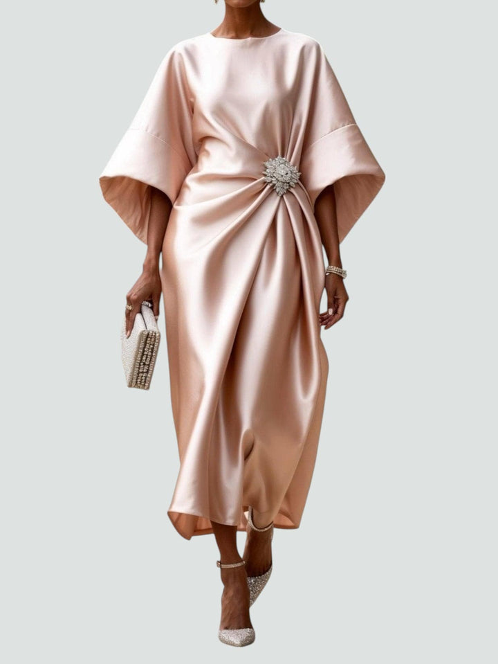 Tricia – Robe Maxi en Satin Élégante