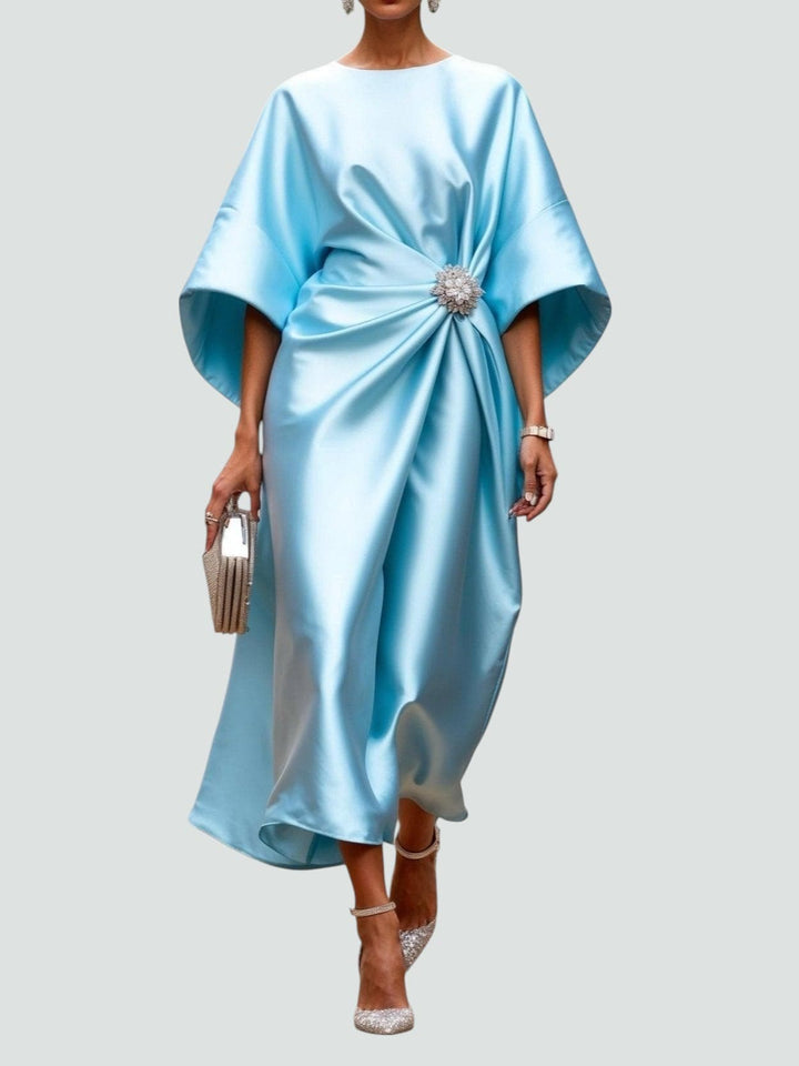 Tricia – Robe Maxi en Satin Élégante