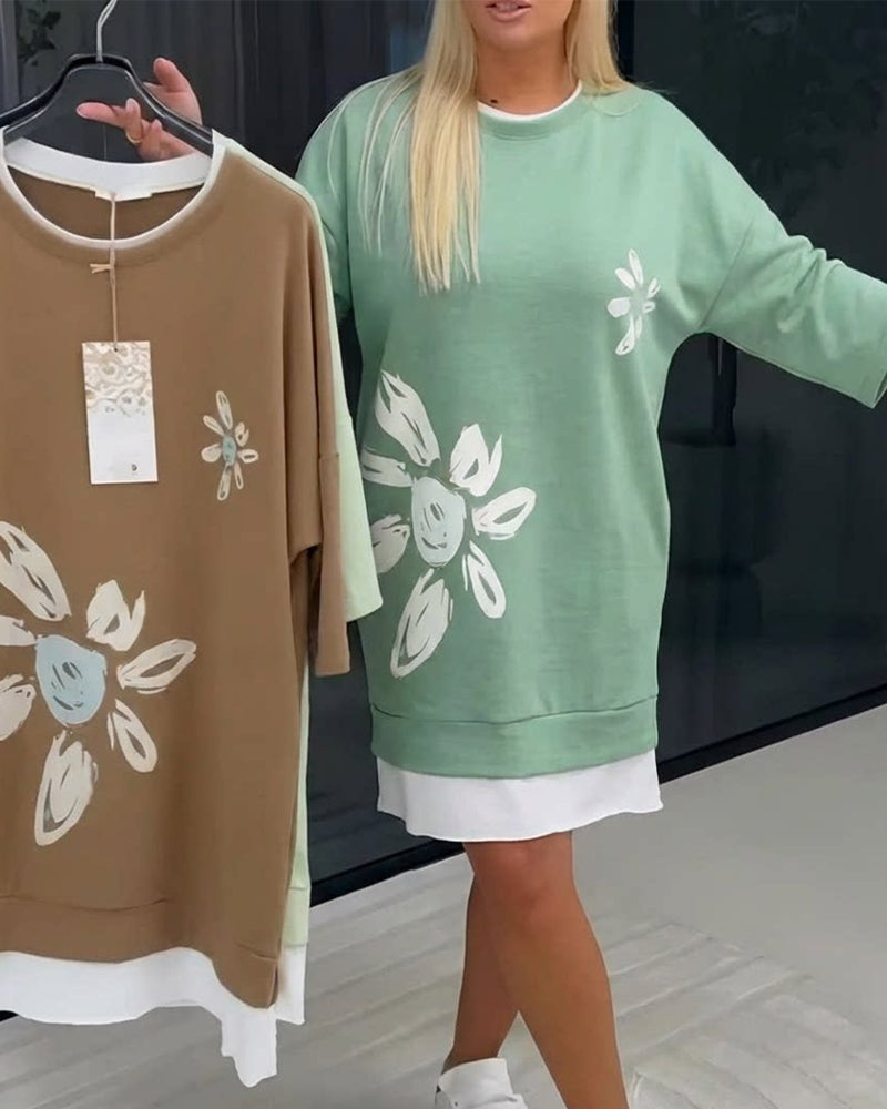 Charrie - Robe en Coton Décontractée Longueur Genou