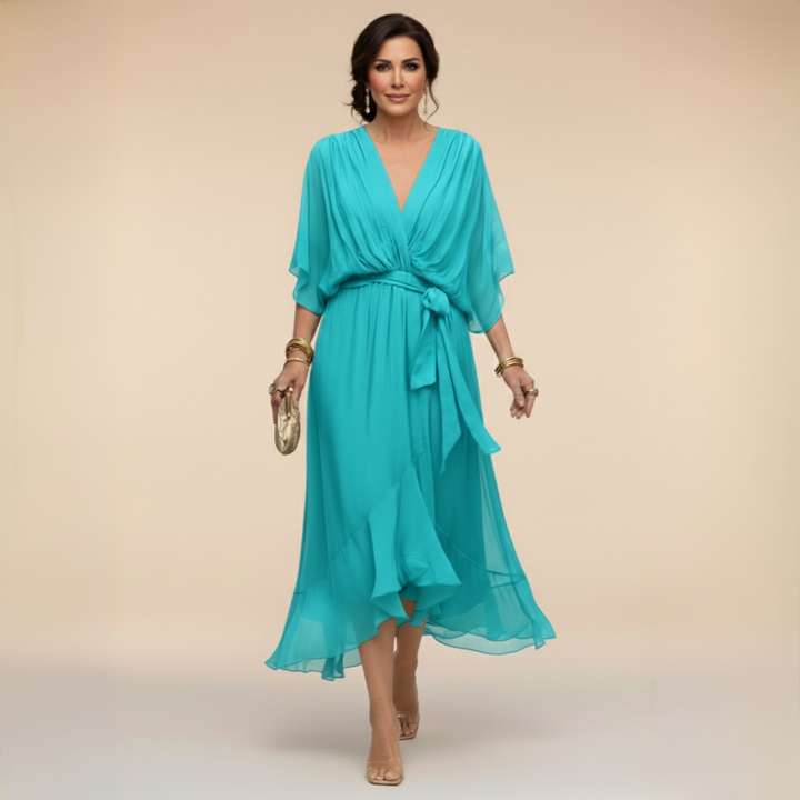 Sarah™ | Robe V-Neck Sandra