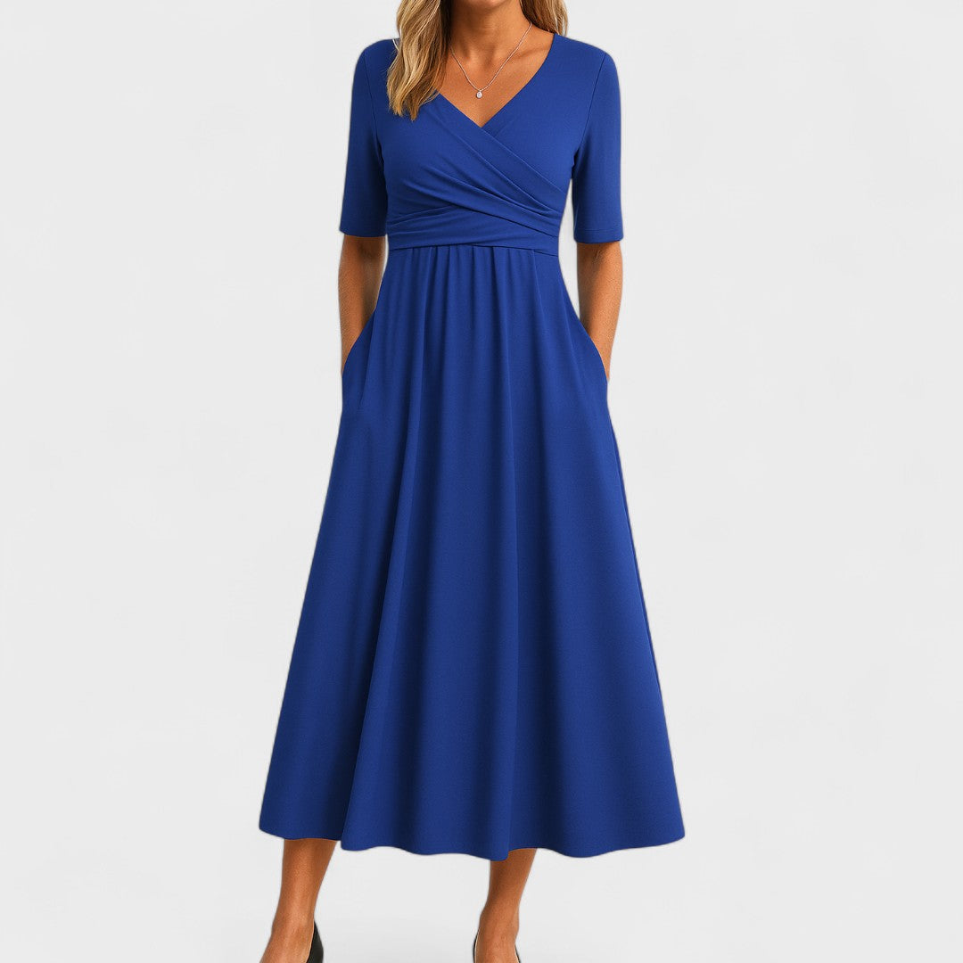 Joanne – Robe Midi Élégante avec Coupe Flatteuse