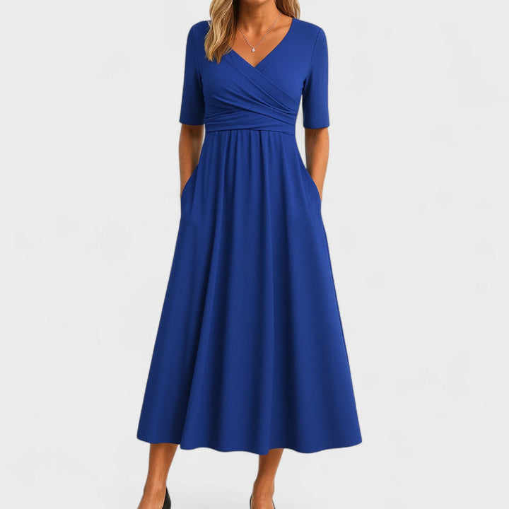Joanne – Robe Midi Élégante avec Coupe Flatteuse