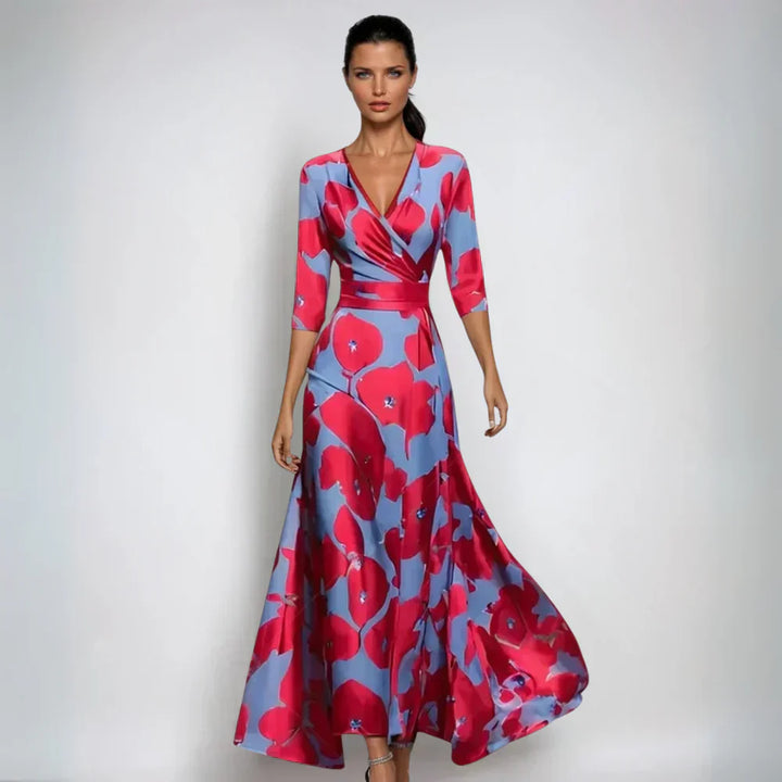 Ariana - Robe A-Line Fleurie Élégante