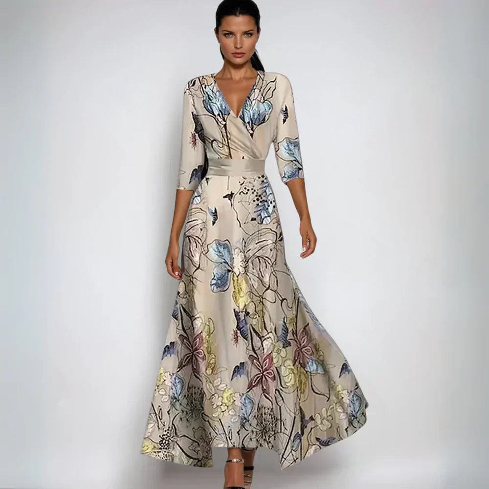 Ariana - Robe A-Line Fleurie Élégante