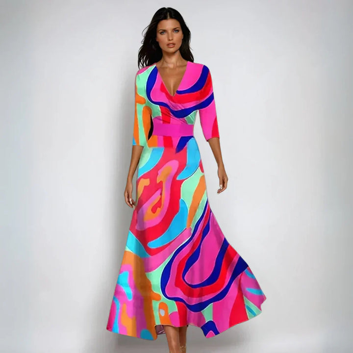 Ariana - Robe A-Line Fleurie Élégante