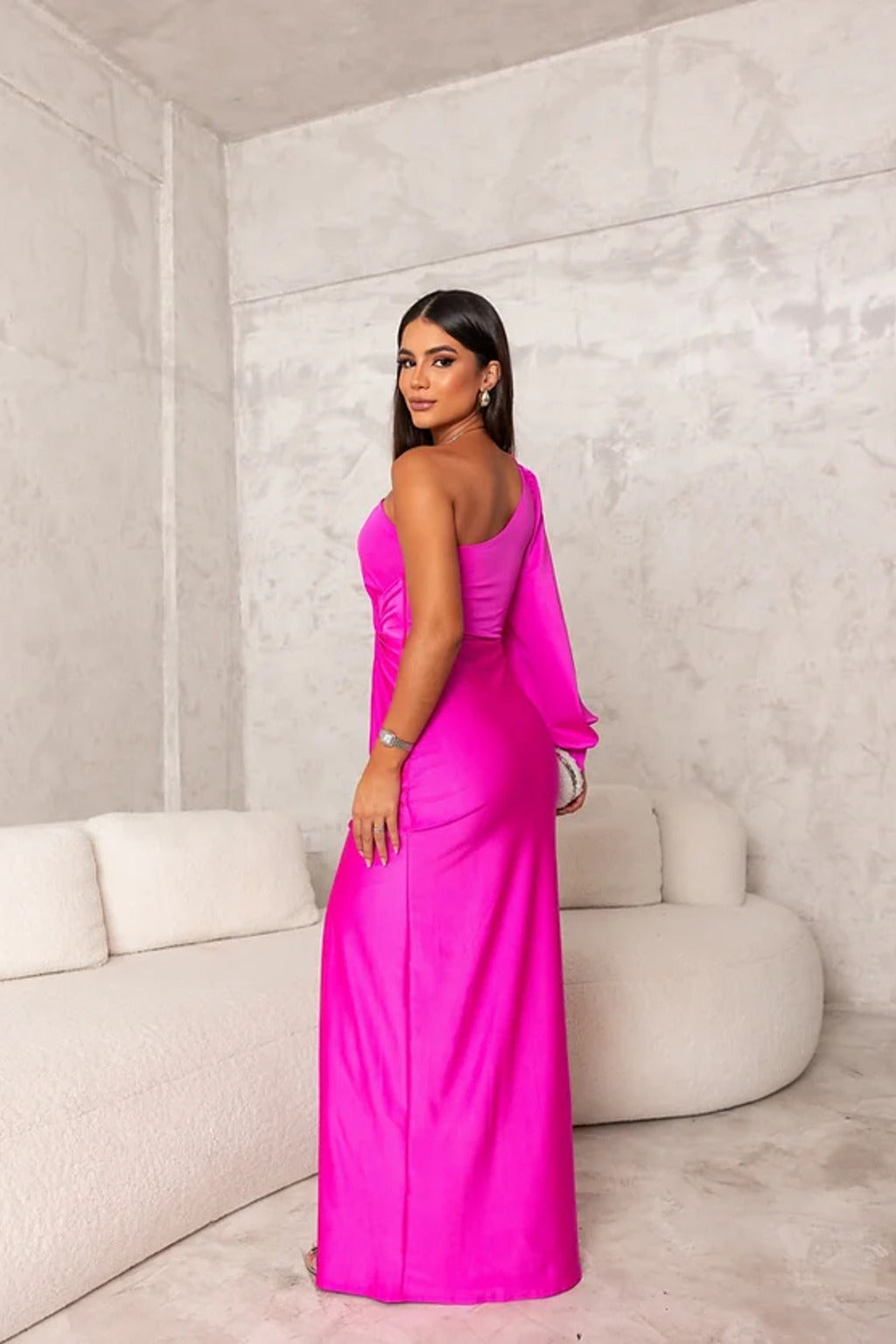 Zarra – Robe Maxi Éléguante à Une Épaule