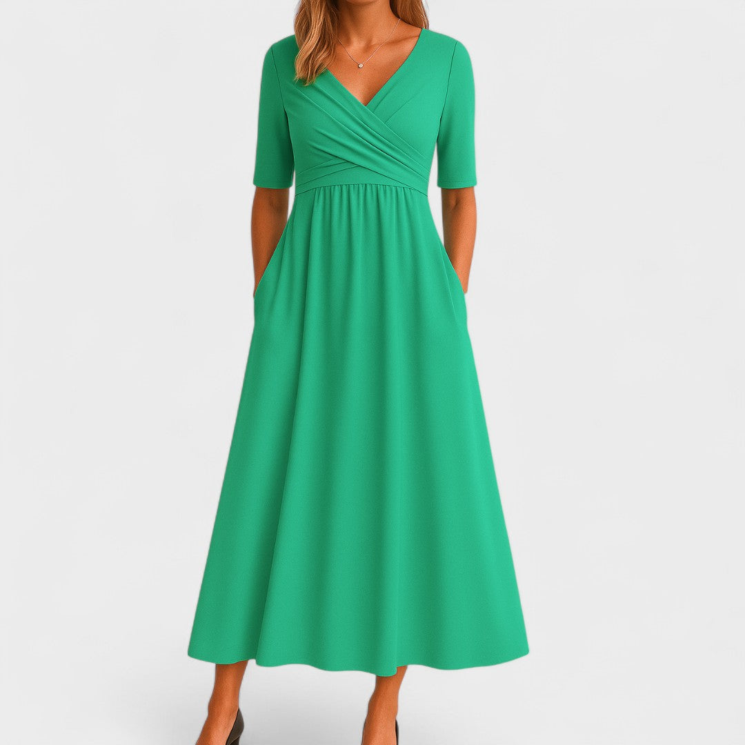 Joanne – Robe Midi Élégante avec Coupe Flatteuse
