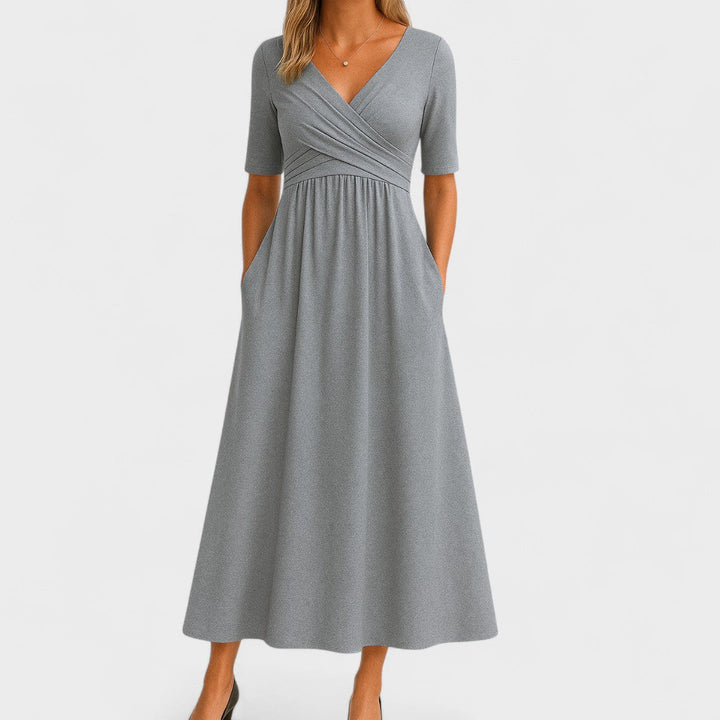 Joanne – Robe Midi Élégante avec Coupe Flatteuse