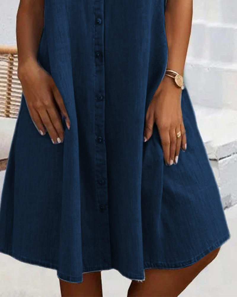 Lena - Robe Chemise en Jean Décontractée
