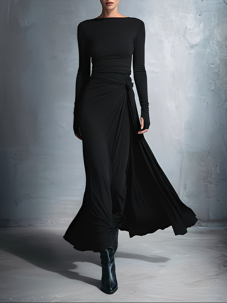 Zofia - Robe Maxi avec Nœud Latéral