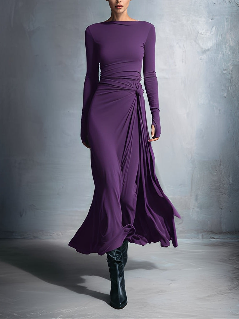 Zofia - Robe Maxi avec Nœud Latéral
