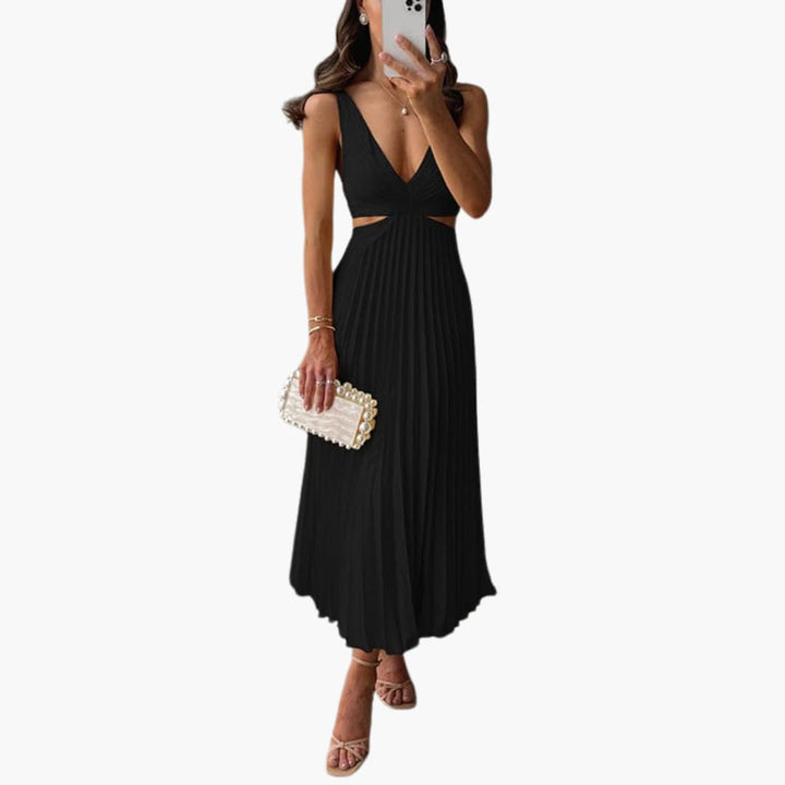 Sophie | Robe à Encolure Plissée