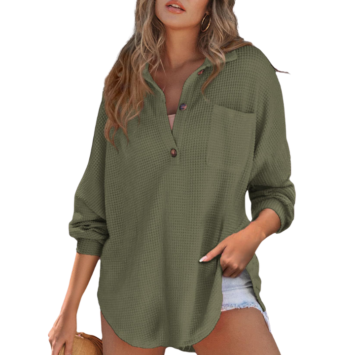 Saira – Blouse tunique légère décontractée à col en V
