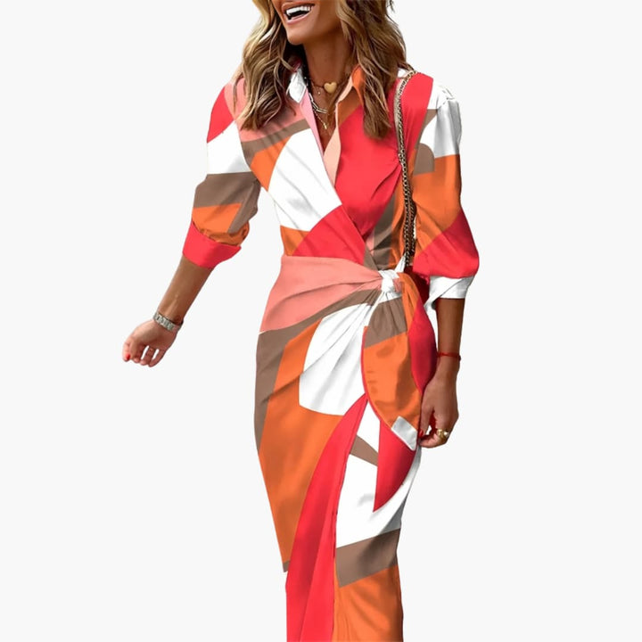 Clarissa | Robe Chemise Midi Rayée