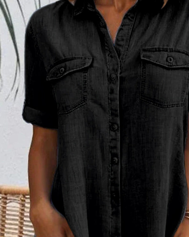 Lena - Robe Chemise en Jean Décontractée