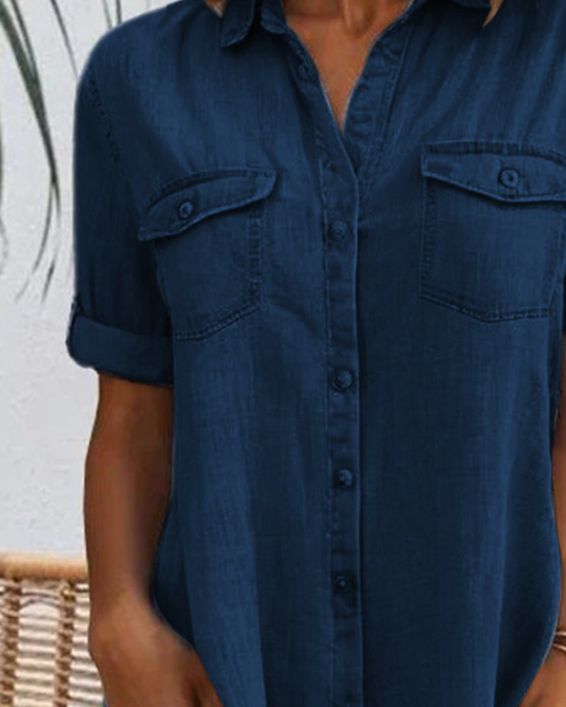 Lena - Robe Chemise en Jean Décontractée