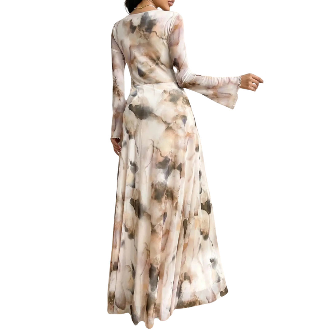 Sophia - Robe en Maille Tie Dye Élégante