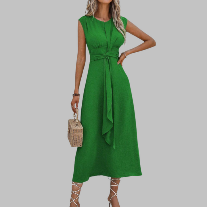 Romarin - Robe maxi élégante sans manches à col rond