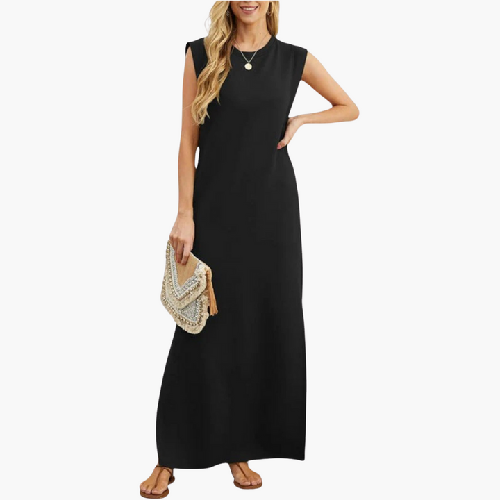 Esther | Robe Maxi Fluide Résistante aux Rides