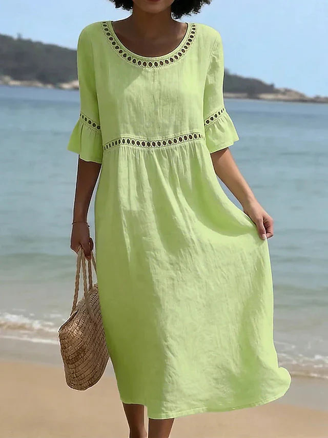Azy – Robe Midi en Lin Aérée