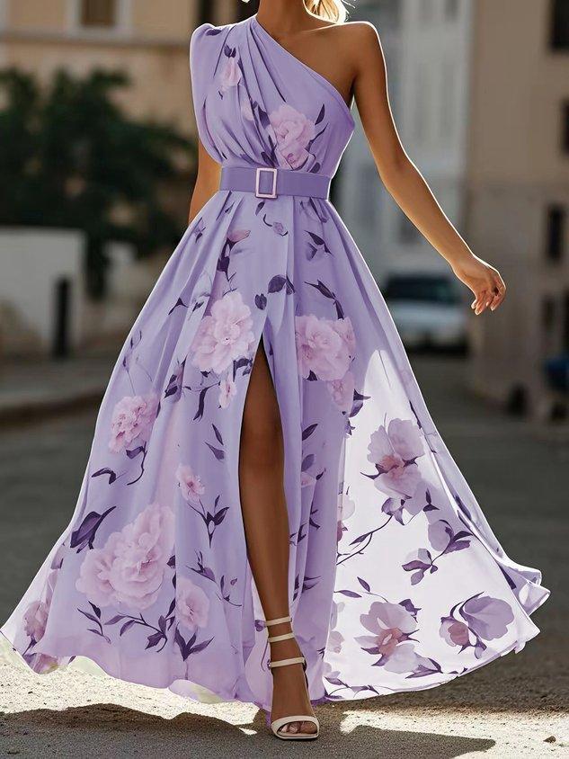 Erica - Robe Maxi Fleurie Vert Clair