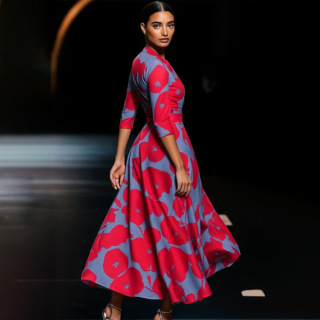 Paula - Robe V-Cou Confortable
