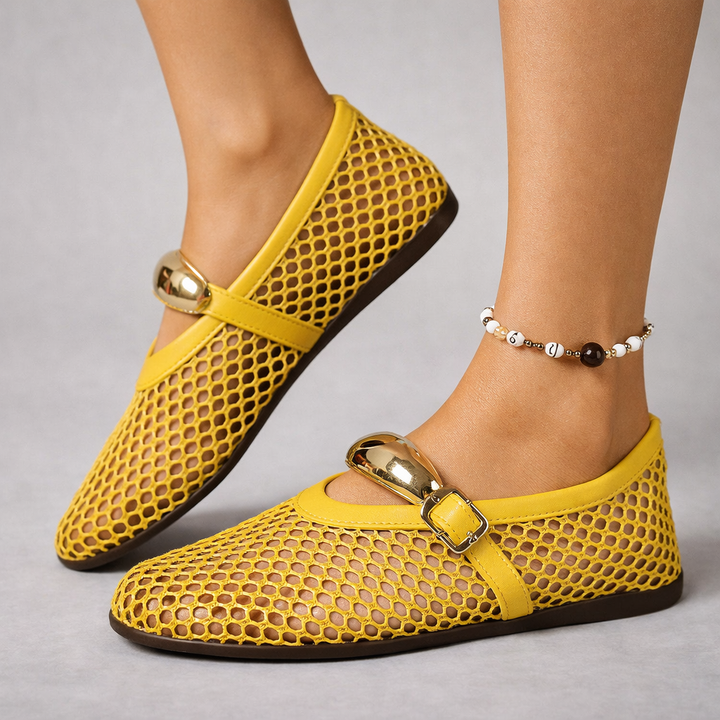 Riza - Ballerines Mary Jane Orthopédiques en Maille