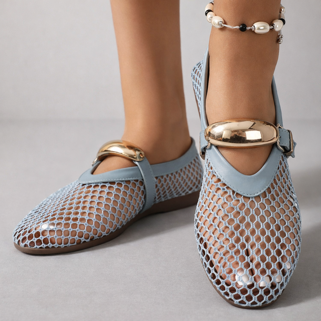 Riza - Ballerines Mary Jane Orthopédiques en Maille