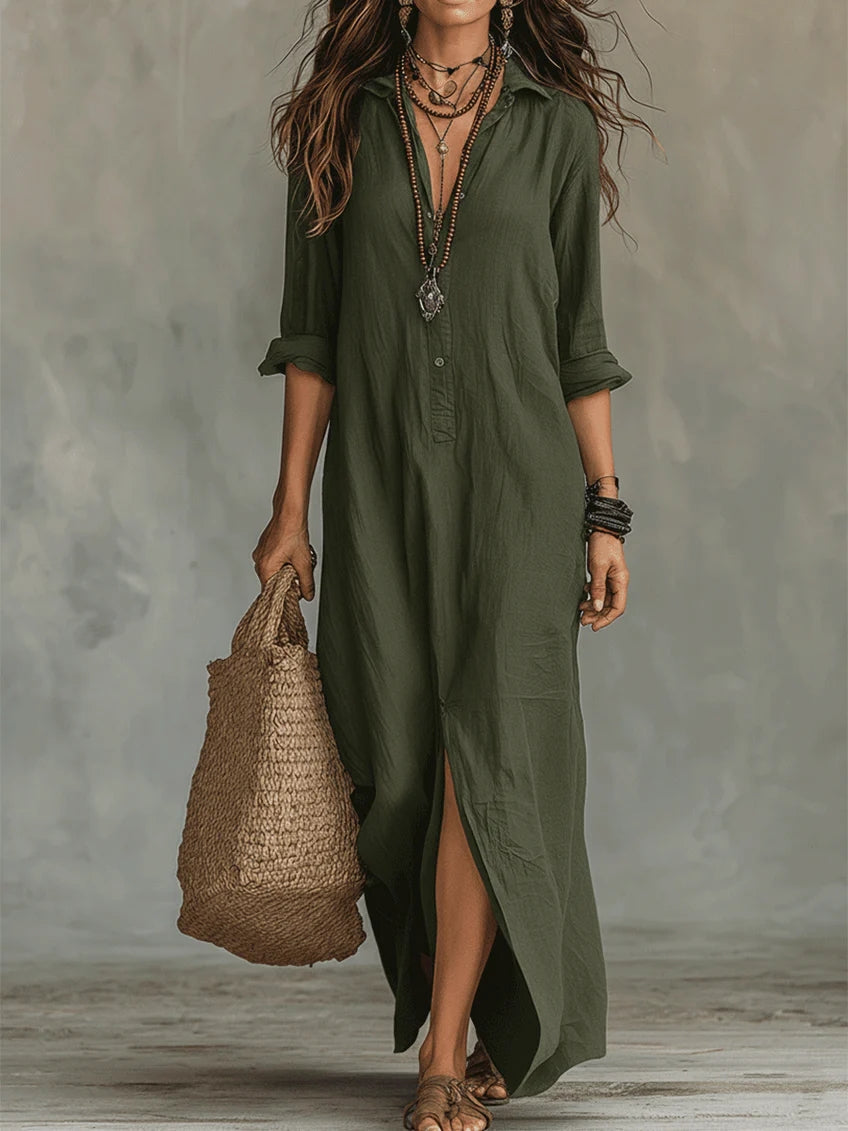 Celine – Robe Maxi Noire Fluide