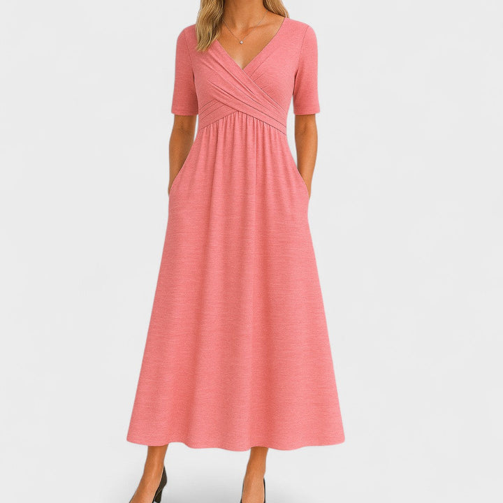 Joanne – Robe Midi Élégante avec Coupe Flatteuse