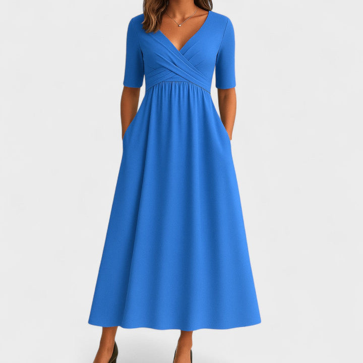 Joanne – Robe Midi Élégante avec Coupe Flatteuse