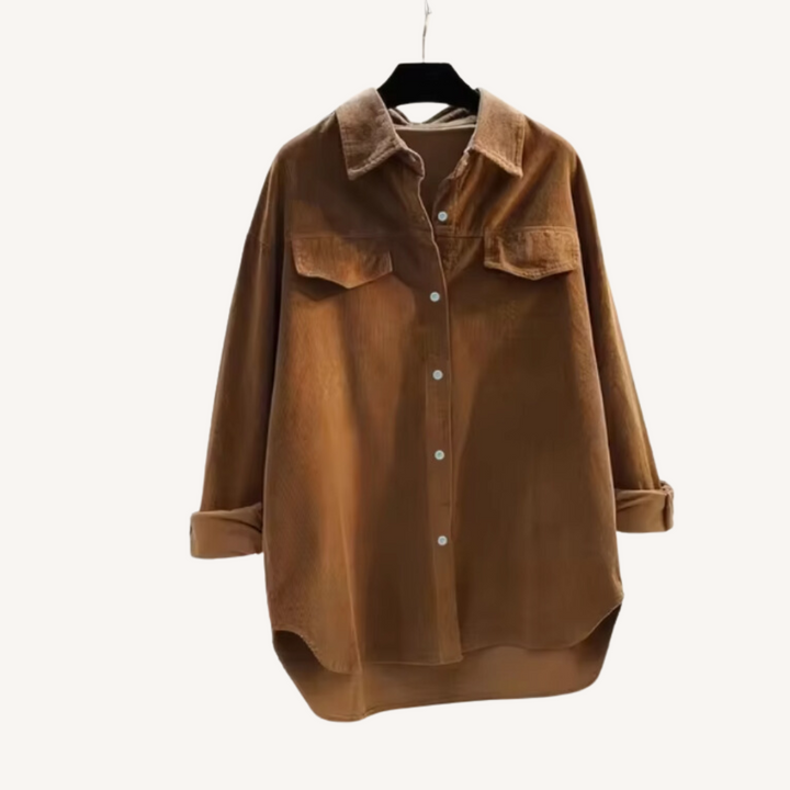 Phine | Veste en velours côtelé mi-long