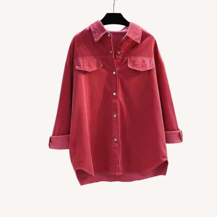 Phine | Veste en velours côtelé mi-long