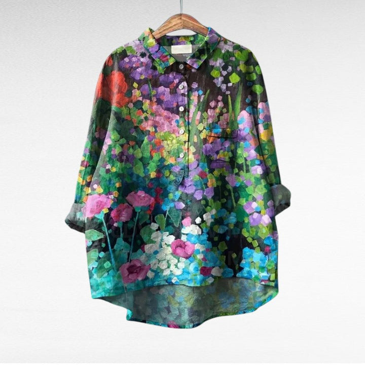 Yara - Blouse d'été en lin élégante