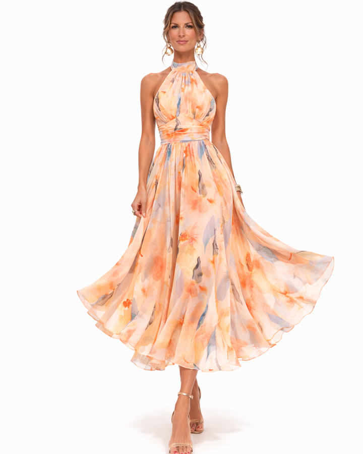Aurora™ | Robe dos nu avec imprimé aquarelle